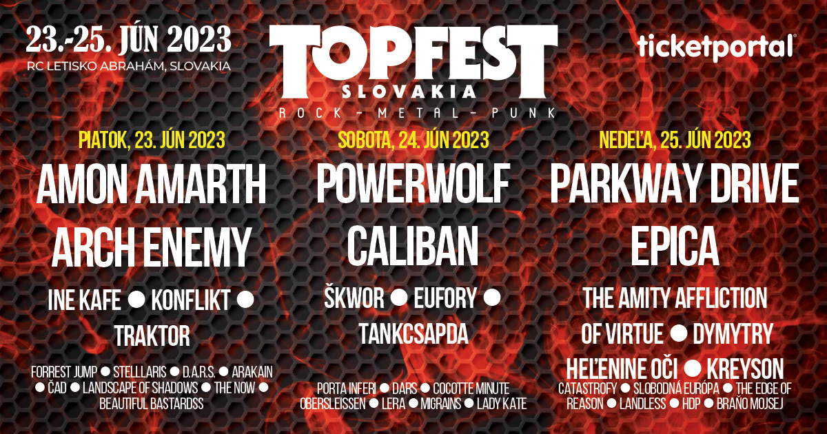 TOPFEST SLOVAKIA 2023 SPOJÍ ROCK, METAL A PUNK