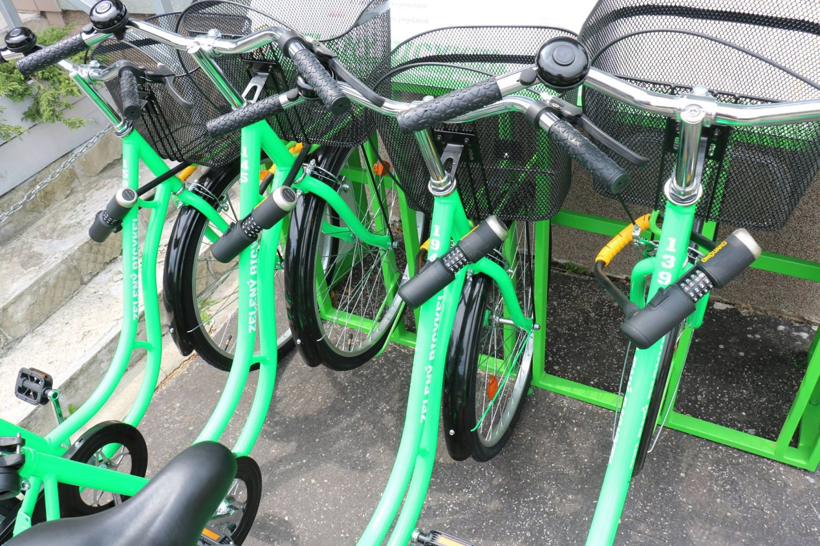Zelený bicykel