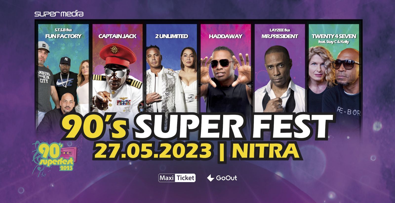 90’s Super Fest s top interpretmi a najväčšími hitmi opäť máji v Nitre