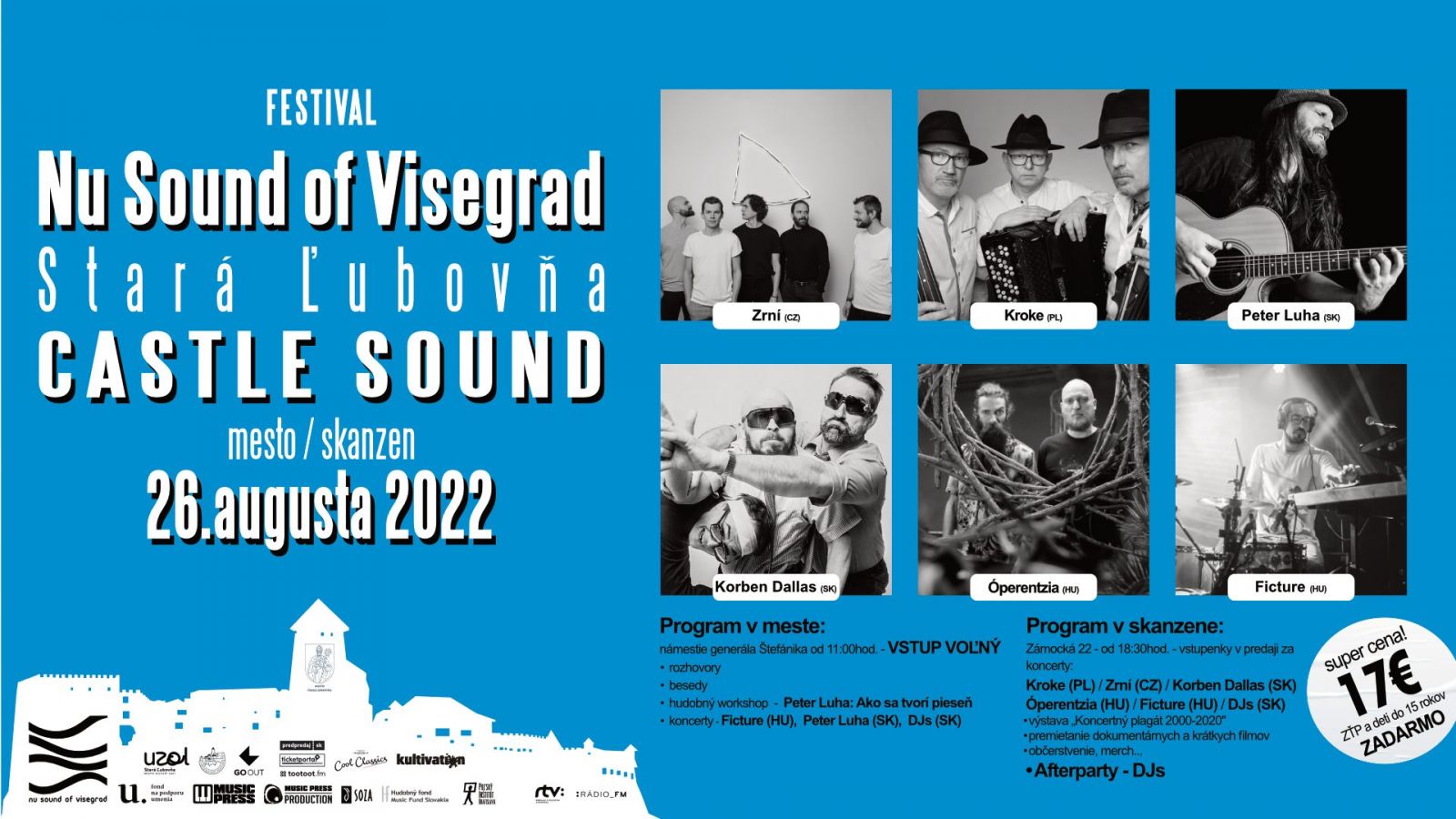 Celodenný festival „Nu Sound of Visegrad: Castle Sound 2022“ prebehne 26. augusta 2022 v areáli Ľubovnianskeho skanzenu