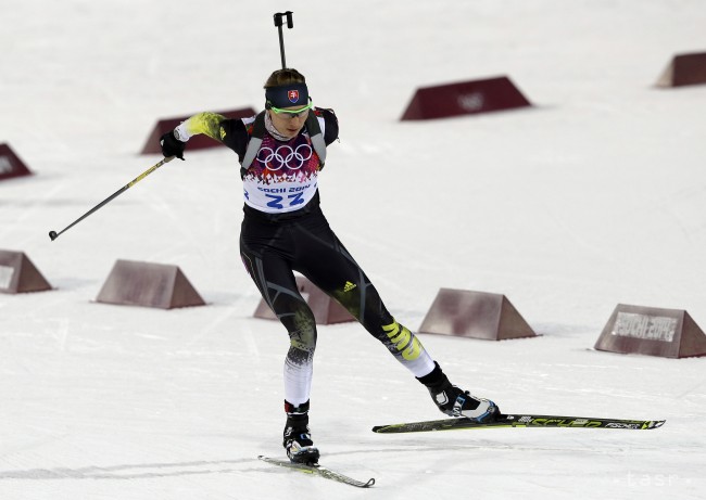 Slovenská biatlonistka Anastasia Kuzminová počas šprintu žien na 7,5 km na XXII. zimných olympijských hrách vo vytrvalostnom komplexe Laura v Červenej Poľane 9. februára 2014. 