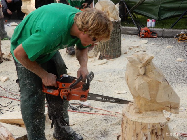 drevorezbári vytvorili sochy za 40 minút