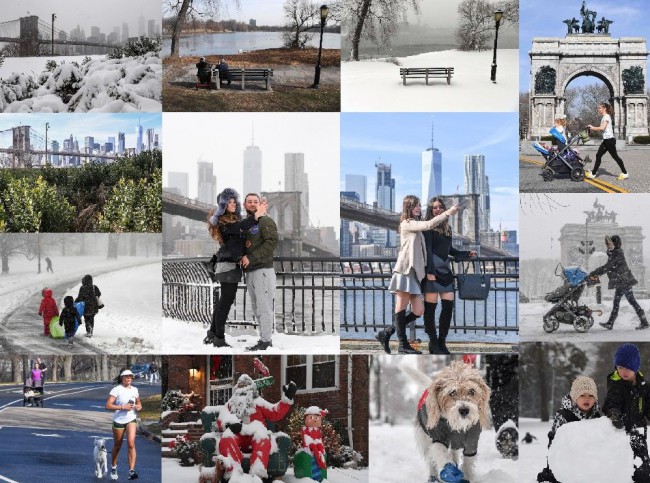 EXKLUZÍVNE FOTO: New York zasypal sneh,je o 20 stupňov menej ako včera