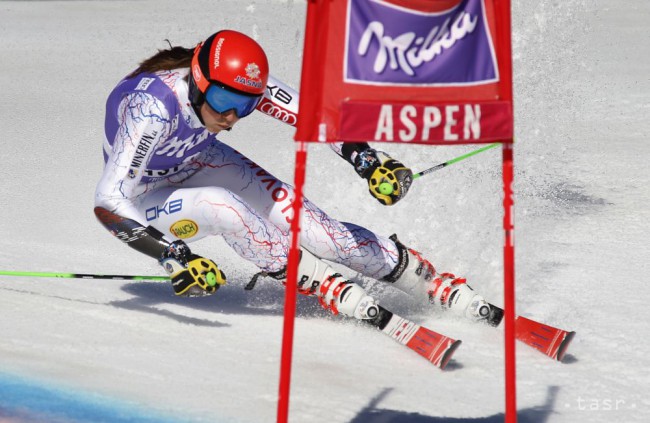 Slovenská pretekárka Petra Vlhová počas pretekov v obrovskom slalome v americkom Aspene. USA, 19. marca 2017.