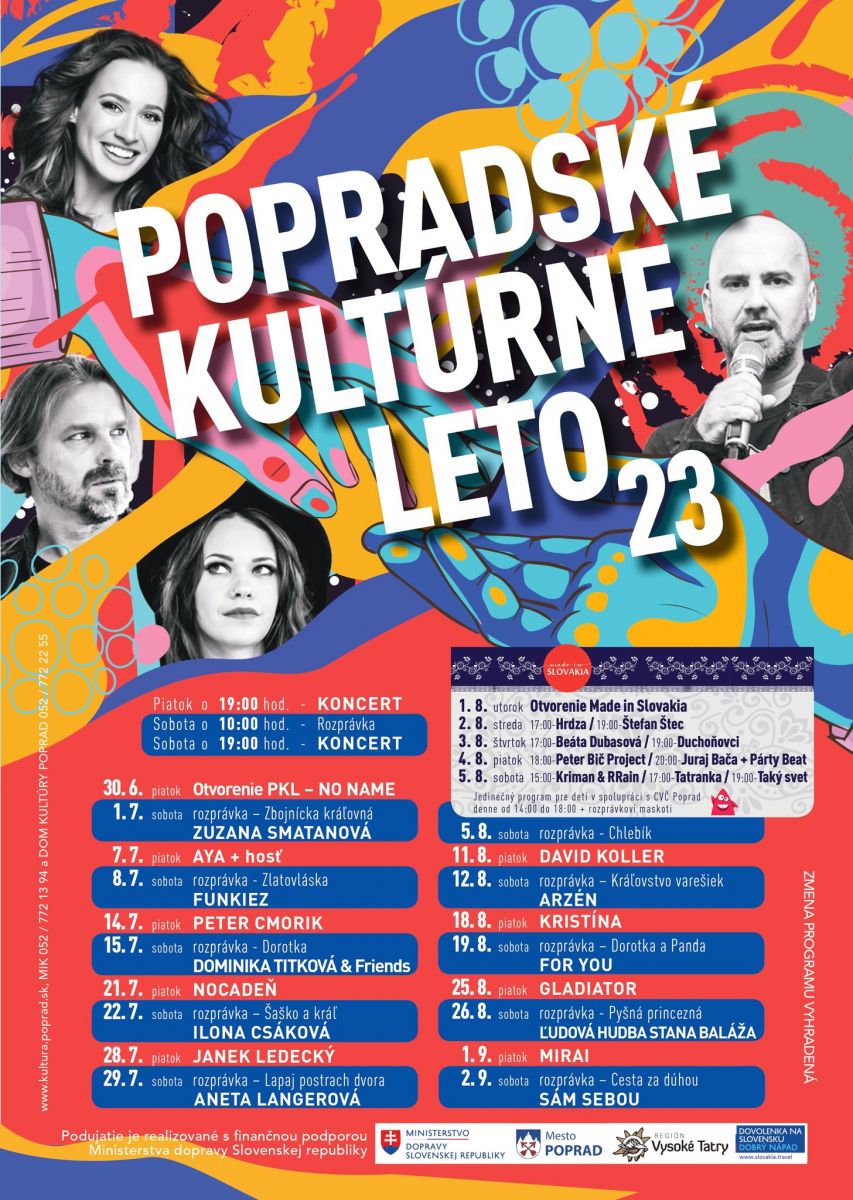 Kultúrne leto 2023 v meste Poprad odštartuje koncert kapely No name