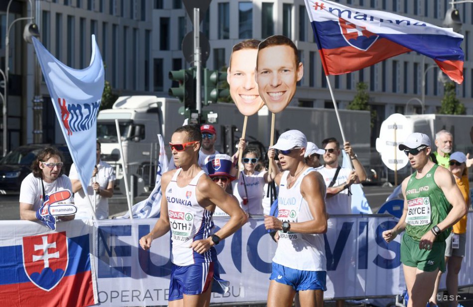 Slovenský chodec Matej Tóth počas pretekov v chôdzi mužov na 50 km na ME v atletike v Berlíne, 7. augusta 2018.