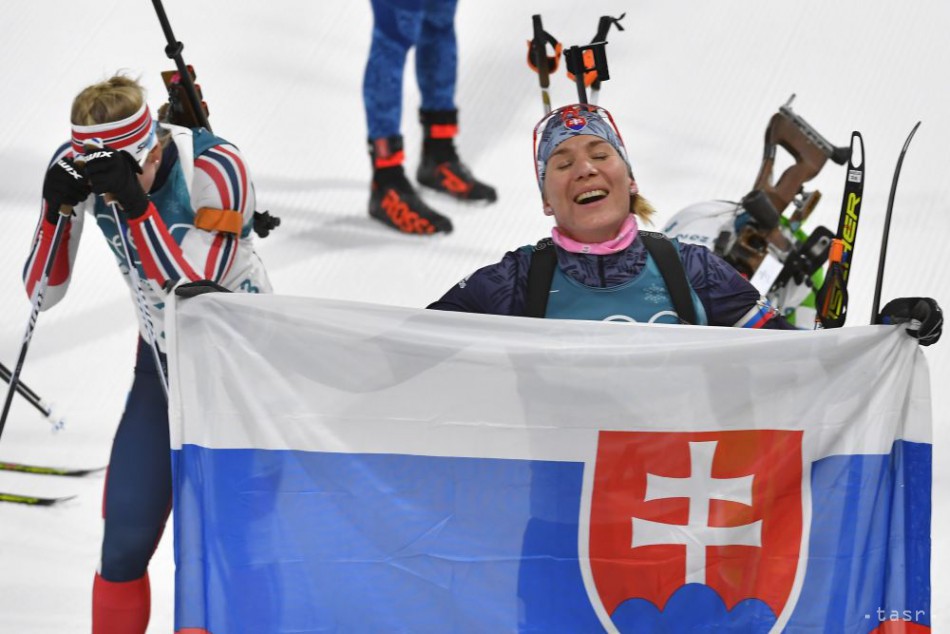 Slovenská biatlonistka Anastasia Kuzminová získala na ZOH v Pjongčangu zlatú medailu