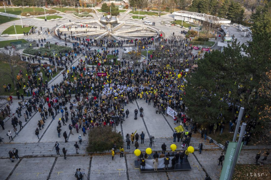 študenti, protest, VŠ