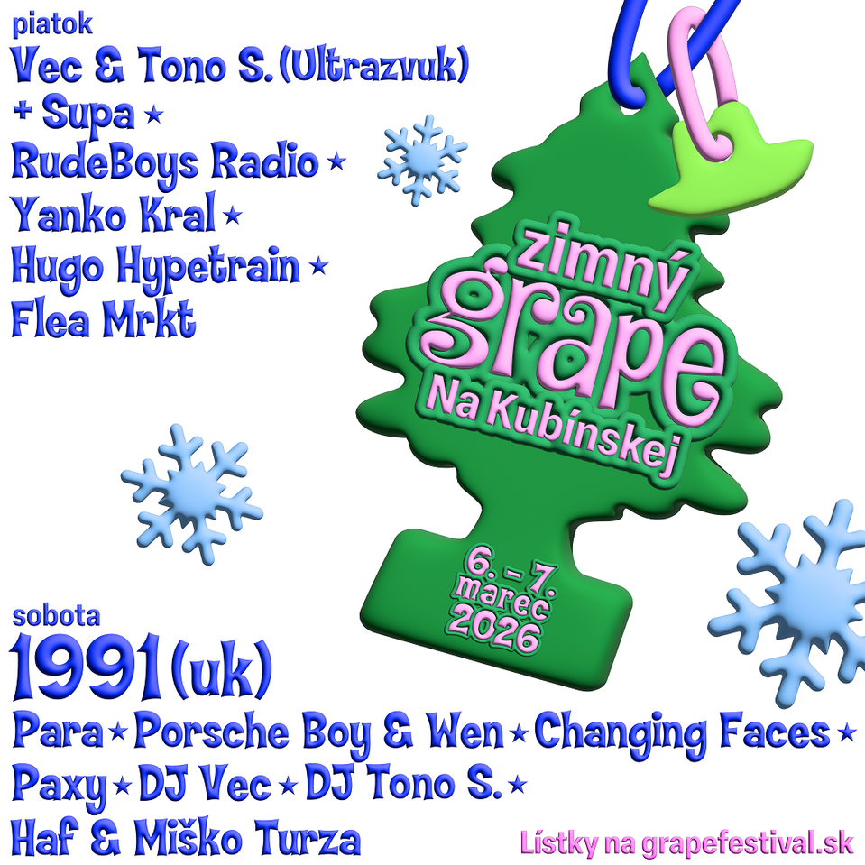 Zimný Grape 2026: Headlinerom zimného Grapu je 1991, na Kubínskej holi zahrá aj Para