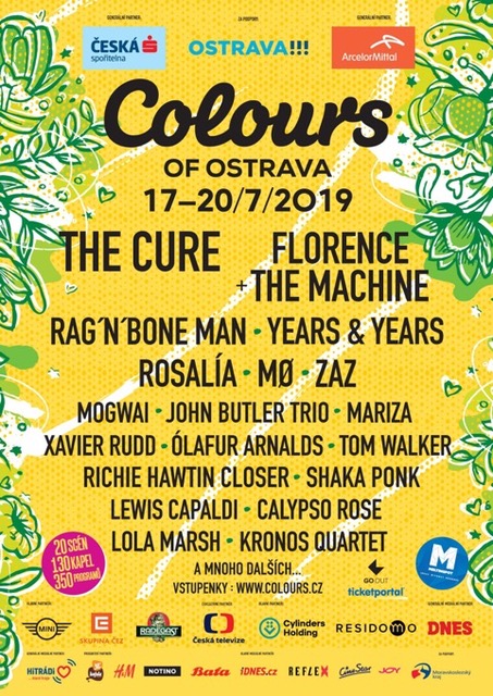 Colours of Ostrava 2019: od legendy The Cure po pôvodnú hudbu Tichého oceánu, od digitálnej revolúcie po bioart a teóriu veľkého tresku