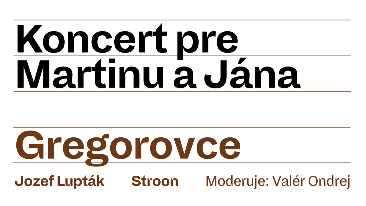 Symbolický online koncert pre Martinu a Jána z Gregoroviec