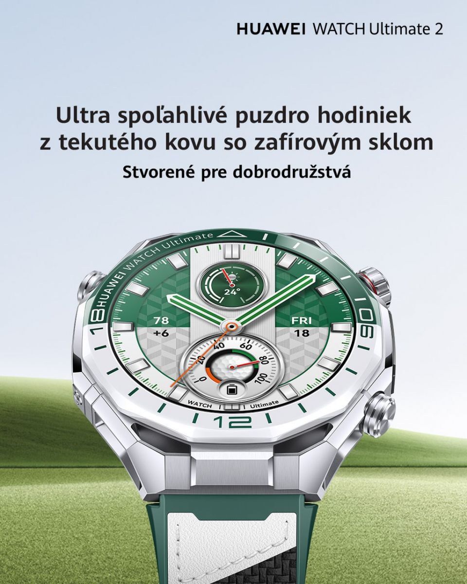 Dizajn hodiniek Huawei WATCH Ultimate 2 Green Edition
