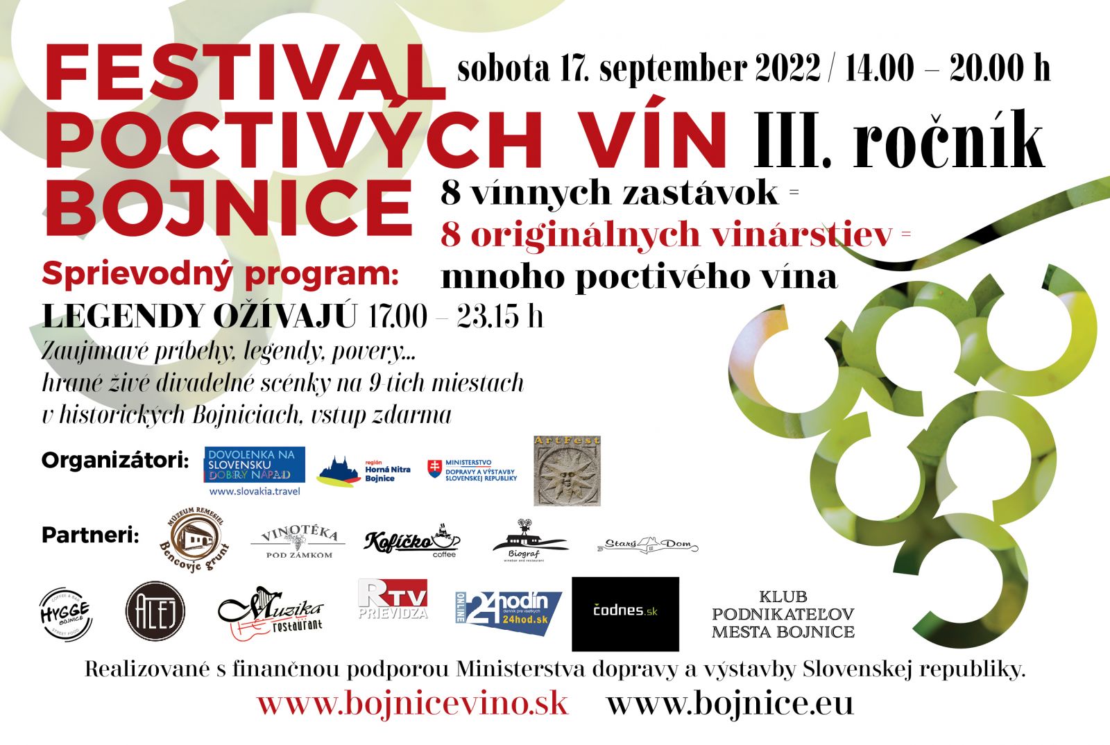 V Bojniciach sa už tento víkend uskutoční tretí ročník festivalu poctivých vín
