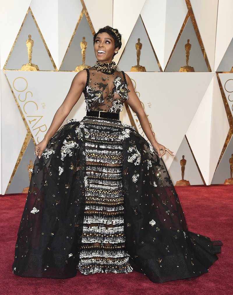 Janelle Monae arrives at the Oscars on Sunday, Feb. 26, 2017, at the Dolby Theatre in Los Angeles. (Photo by Jordan Strauss/Invision/AP)