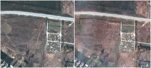 Pri Mariupoli bolo podľa satelitných snímok vykopaných vyše 1500 nových hrobov s tisíckami tiel (foto)