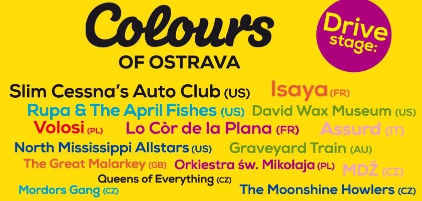 Drive stage na Colours of Ostrava ukáže kladivá, reťaze, blue grass, šansón aj dravý punk rock a tango