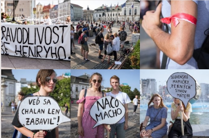 Foto: Konajme proti násiliu, ozývalo sa v uliciach Bratislavy na zhromaždení Spravodlivosť pre Henryho