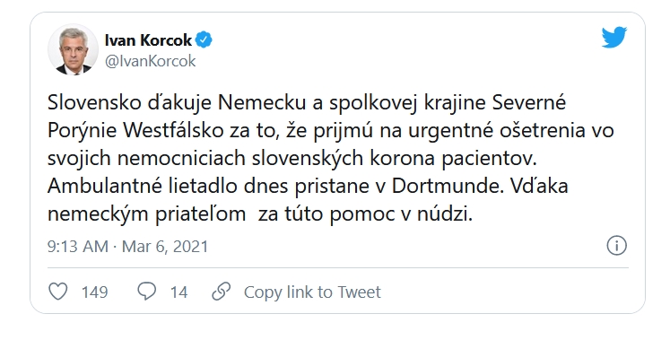 Do Nemecka letecky prevezú viacerých slovenských pacientov. 