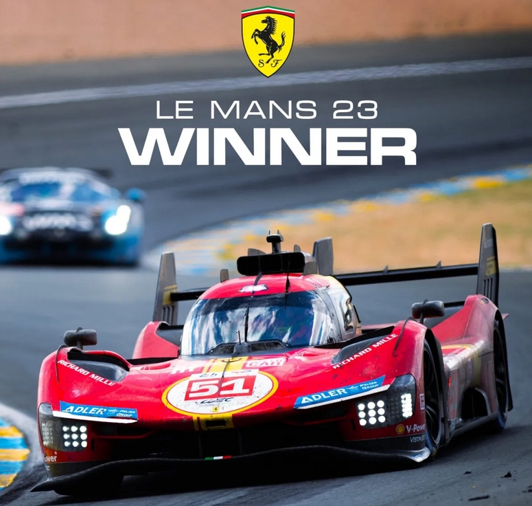 Ferrari #51 v zložení Antonio Giovinazzi, Alessandro Pier Guidi a James Calado, zvíťazilo v jubilejných 100. pretekoch 24h Le Mans.