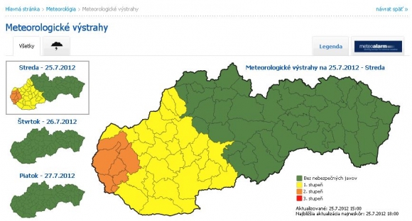 Meteorológovia varujú pred búrkami.