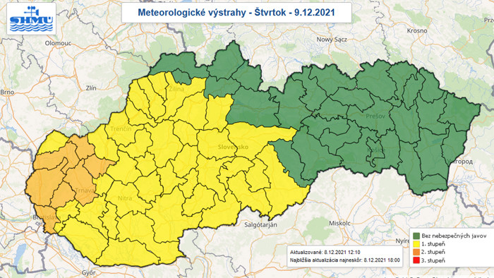 Už dnes v noci dorazí na Slovensko snehová kalamita. Na týchto miestach napadne až 30 cm snehu