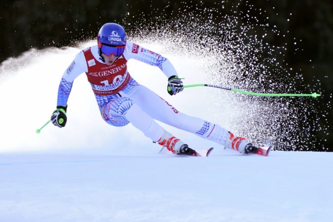 Slovenská lyžiarka Petra Vlhová počas piatkového tréningu na sobotňajší zjazd Svetového pohára. Garmisch-Partenkirchen, 7. február 2020. Foto: SITA/AP.