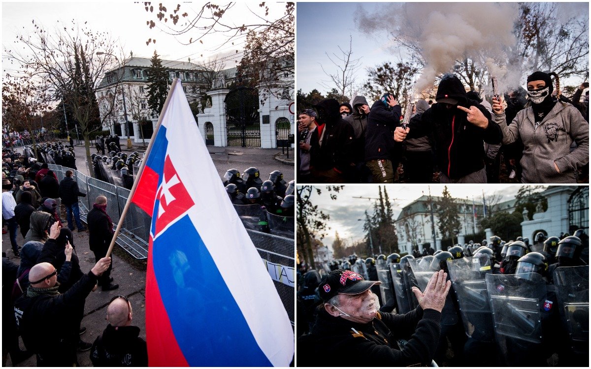 Protest v Bratislave online: Pred úradom vlády a Prezidentským palácom sa konajú protivládne protesty.