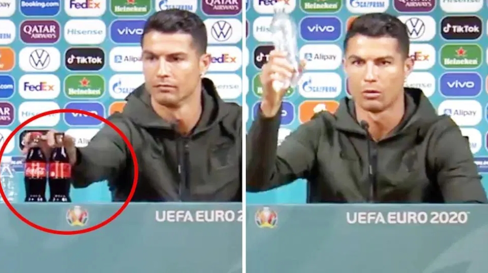 Video: Ronaldo vyhodil fľaše Coca-Coly a zakričal „Pite vodu!“. 