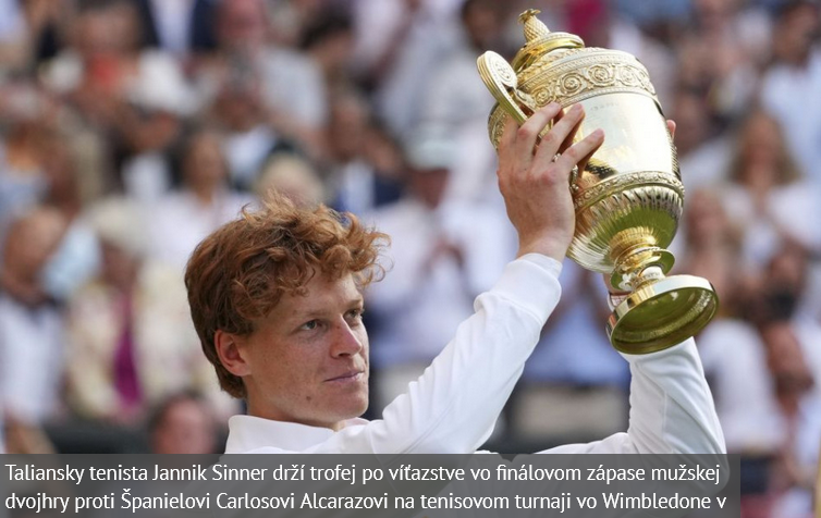 Wimbledon 2025: Sinner prvým talianskym víťazom mužskej dvojhry