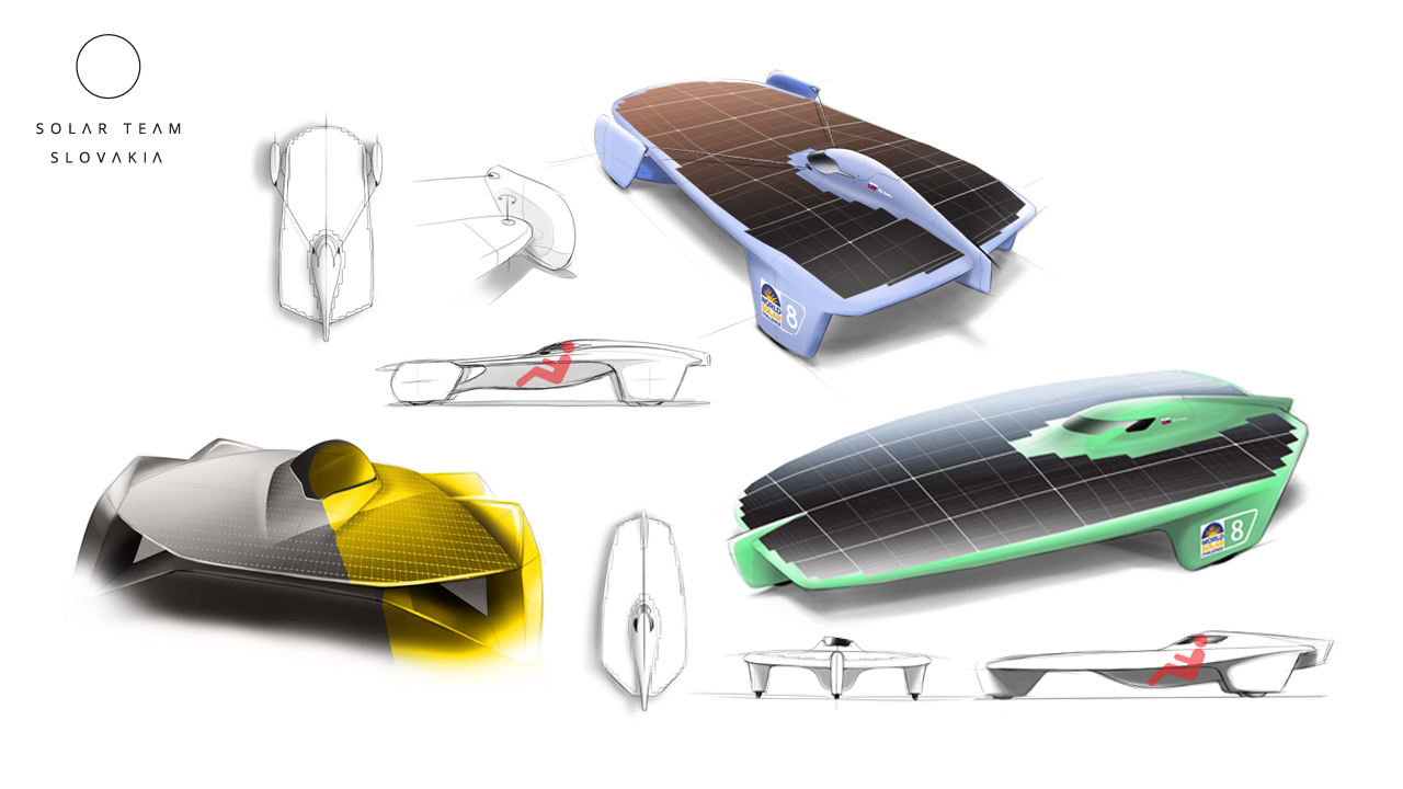 Solar Team Slovakia, návrh, študenti ateliéru Transport design VŠVU 