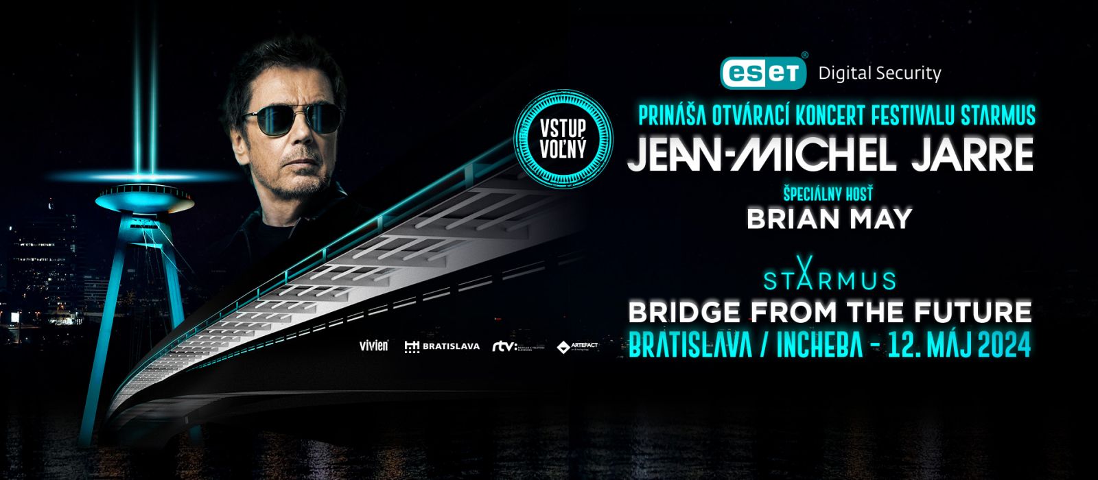 Podrobné informácie a inštrukcie: Otvárací koncert festivalu STARMUS Jean-Michel Jarre a Brian May v Bratislave