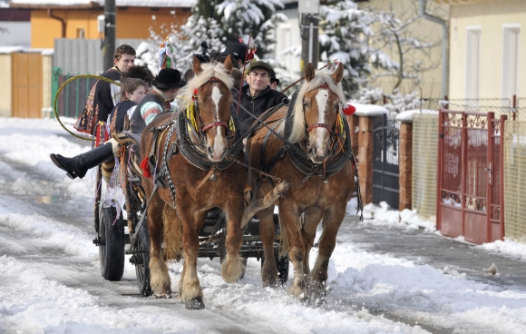 Tradičná oblievačka v v Trenčianskej Teplej