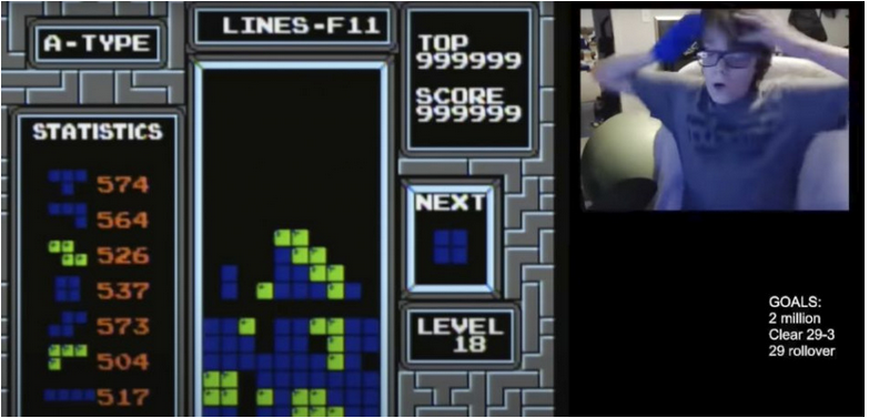 Trinásťročný tínedžer z USA ako prvý na svete dokončil hru Tetris