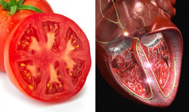 Paradajka v tvare srdca.