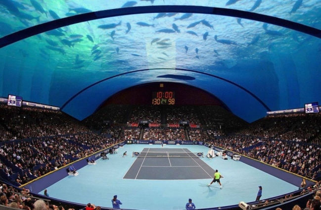 V Dubaji plánujú postaviť prvý tenisový kurt pod vodou