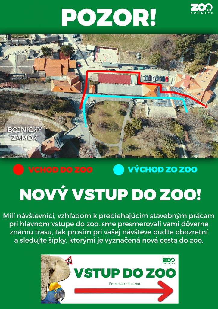 POZOR! Nový vstup do zoo