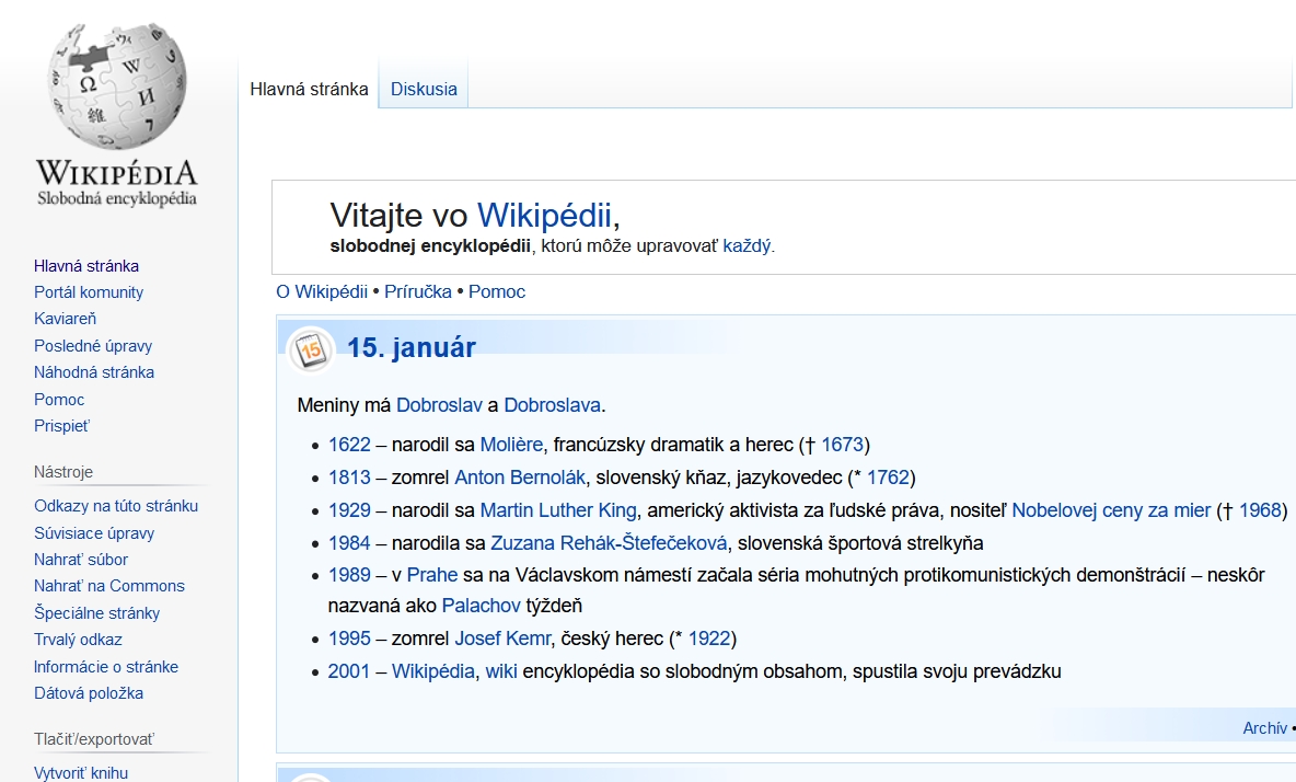 Wikipédia, najväčšia internetová encyklopédia, vznikla pred 20 rokmi