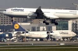 lufthansa lietadlo letisko