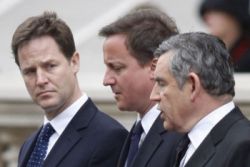 nick clegg david cameron gordon brown