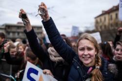 studenti podporili ucitelov strajko