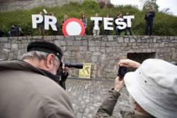 protest proti stavbe na beblaveho