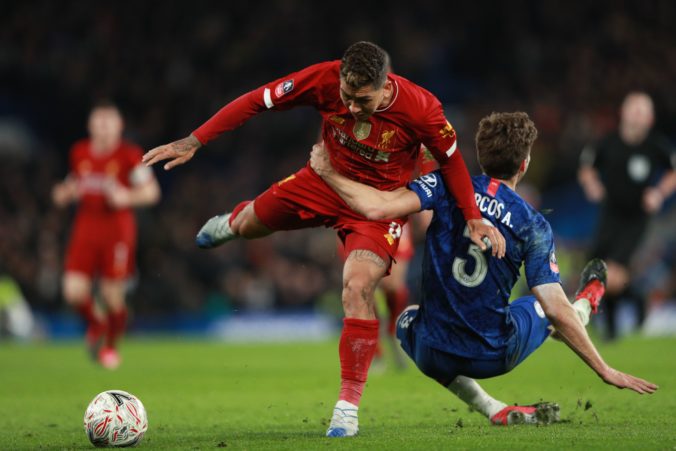 marcos alonso roberto firmino fc chelsea fc liverpool fa cup 676x451