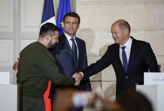 volodymyr zelenskyj emmanuel macron olaf scholz 676x459